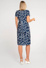 Marineblaues Kleid mit geometrischem Muster – Pola