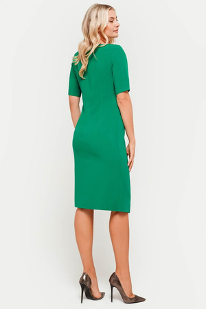 Grünes Kleid mit Wickelausschnitt – Lilia