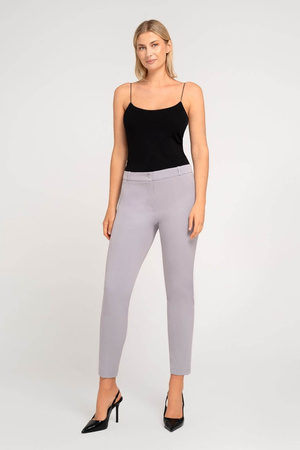 Elegante Damen-Cigarette-Hose 7/8 in Grau