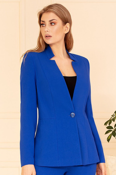 Blazer in Kobaltblau mit Stehkragen – Olivia