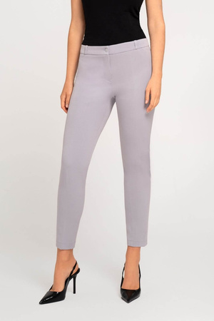 Elegante Damen-Cigarette-Hose 7/8 in Grau