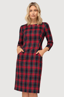 krata granatowo-czerwona