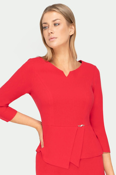 Bluse in Rot mit Schößchen – Julia