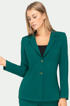 Blazer in Grün mit klassischem Kragen – Clara