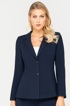 Blazer in Marineblau mit klassischem Kragen – Clara