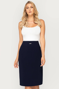 Midi-Bleistiftrock in Marineblau - Anastazja