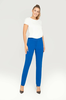 Klassische Damenhose in Kobaltblau mit schmalem Bein