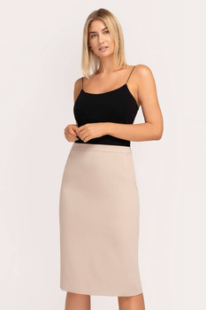 Midi-Bleistiftrock in Beige 70 cm