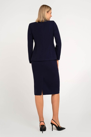 Damenkostüm mit Rock in Marineblau – Olivia
