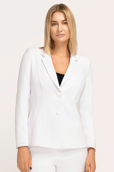 Weißer Blazer mit klassischem Kragen – Clara