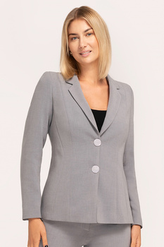 Blazer in Grau mit klassischem Kragen – Clara