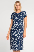 marineblau || geometrisches Muster