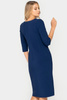 Marineblaues Kleid mit V-Ausschnitt – Isabelle