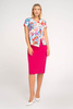 Bluse in Ecru mit buntem Blumenmuster und Schößchen – Kaia