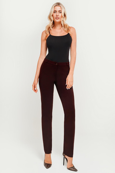 Klassische Damenhose mit schmalem Bein in Braun