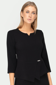 Bluse in Schwarz mit Schößchen - Julia