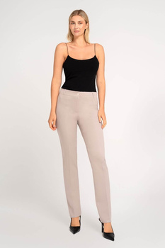 Klassische Damenhose in Beige mit schmalem Bein