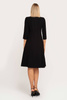 Schwarzes Kleid mit V-Ausschnitt – Ana