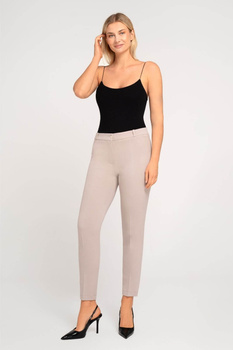 Elegante Damen-Cigarette-Hose 7/8 in Beige