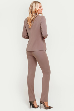 Blazer in Cappuccino mit Stehkragen – Olivia