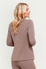 Blazer in Cappuccino mit Stehkragen – Olivia