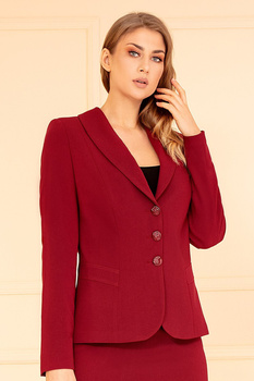 Blazer in Bordeaux mit Schalkragen