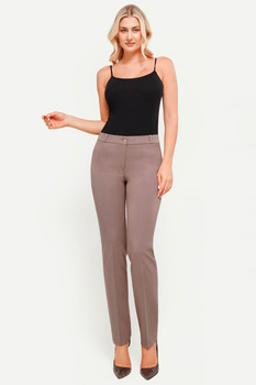 Klassische Damenhose mit schmalem Bein in Cappuccino