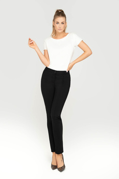 Elegante schwarze Damenhose mit hohem Bund