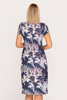 Marineblaues Kleid mit weißem Blumenmuster – Pola