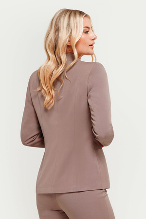 Blazer in Cappuccino mit Stehkragen – Olivia
