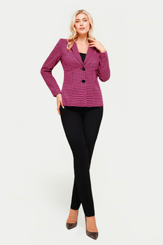 Damen-Hosenanzug im amarantfarbenen Hahnentrittmuster - Clara