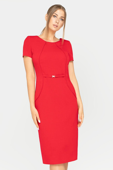 Rotes Kleid mit Gürtel – Sonia
