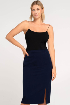 Midi-Bleistiftrock in Marineblau - Aghata