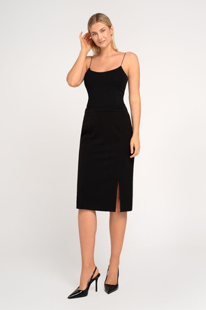 Midi-Bleistiftrock in Schwarz - Aghata