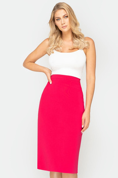 Midi-Bleistiftrock in Amarant 60 cm