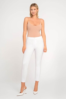 Elegante Damen-Cigarette-Hose 7/8 in Weiß