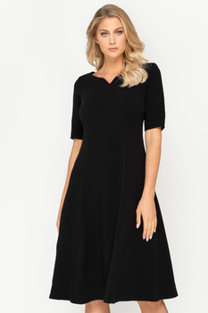 Schwarzes Kleid mit ausgestelltem Rock – Nina