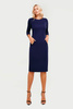 Marineblaues Kleid mit Taschen – Amelia