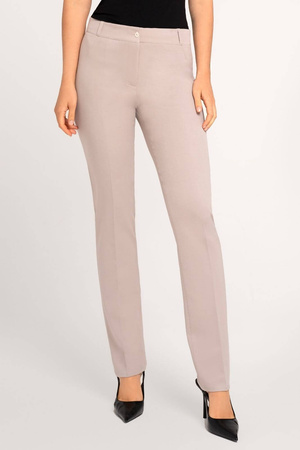 Klassische Damenhose in Beige mit schmalem Bein