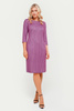 Amaranthfarbenes Kleid mit Q-Muster und Taschen – Amelia