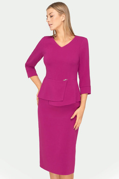 Zweiteiliges Kleid in Bischofspurpur – Paula